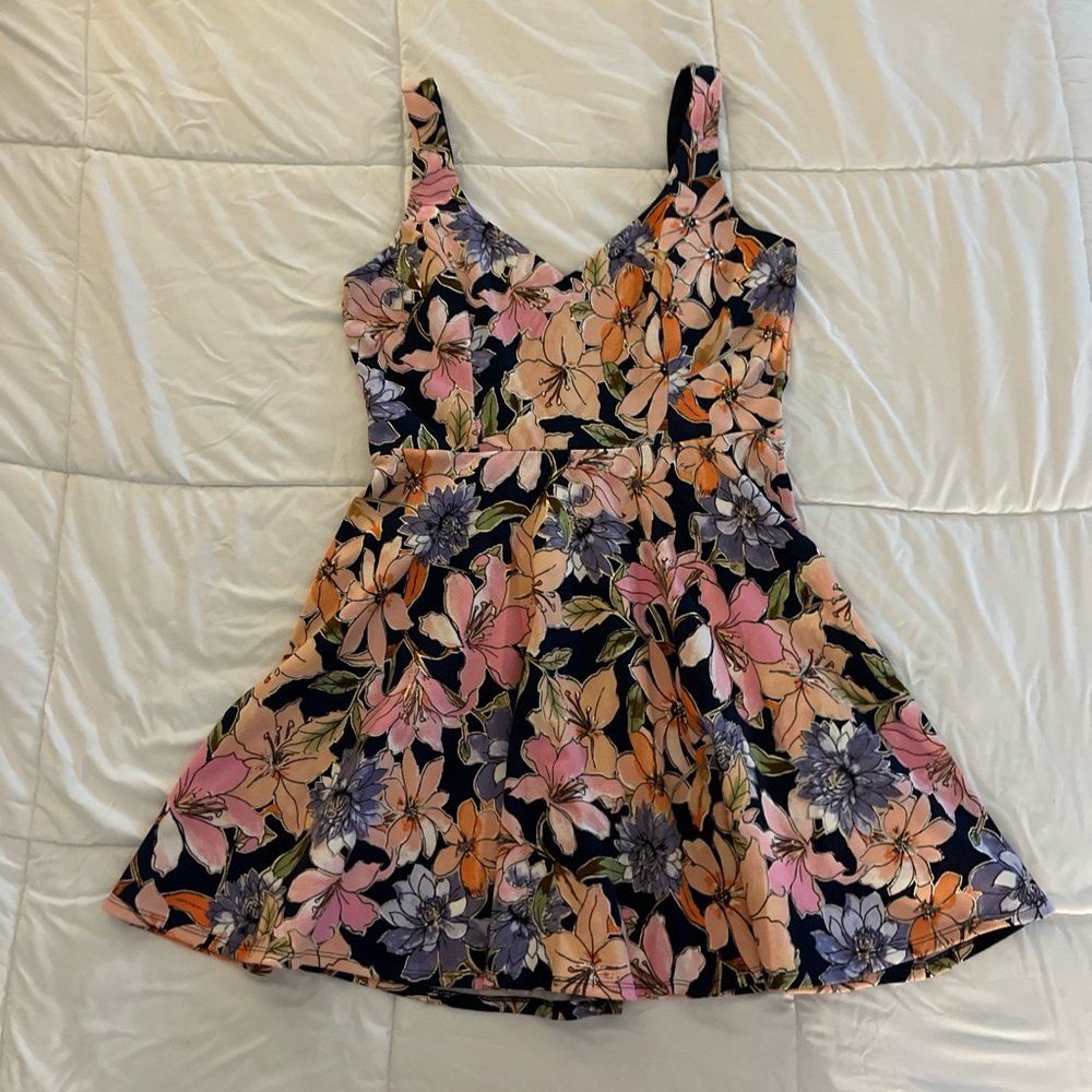 Trixxi Navy Floral Dress